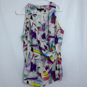 Colorful Abstract Sleeveless Top